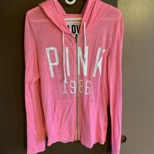 PINK ZIP UP SIZE MEDIUM